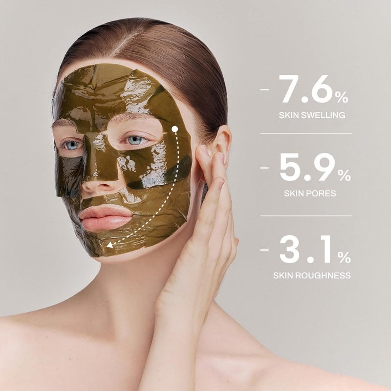 Whamisa Organic Algae Kelp Facial Sheet Mask, De-Puffing, Deep Hydration, Soothing, Moisturizing, Postbiotics, Fermentation (5 PCS/Pack) - Image 5